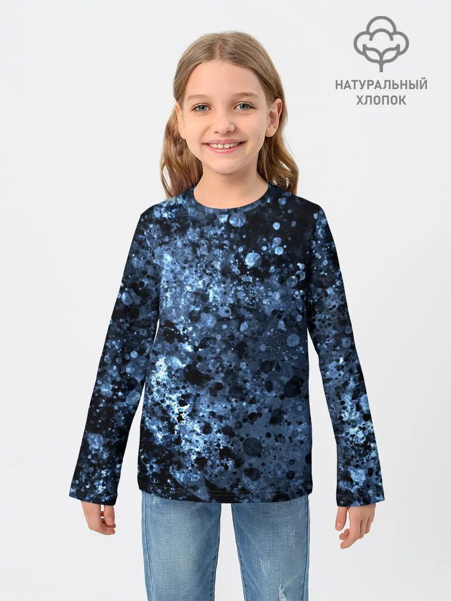 Детский лонгслив / абстракция жидкость
