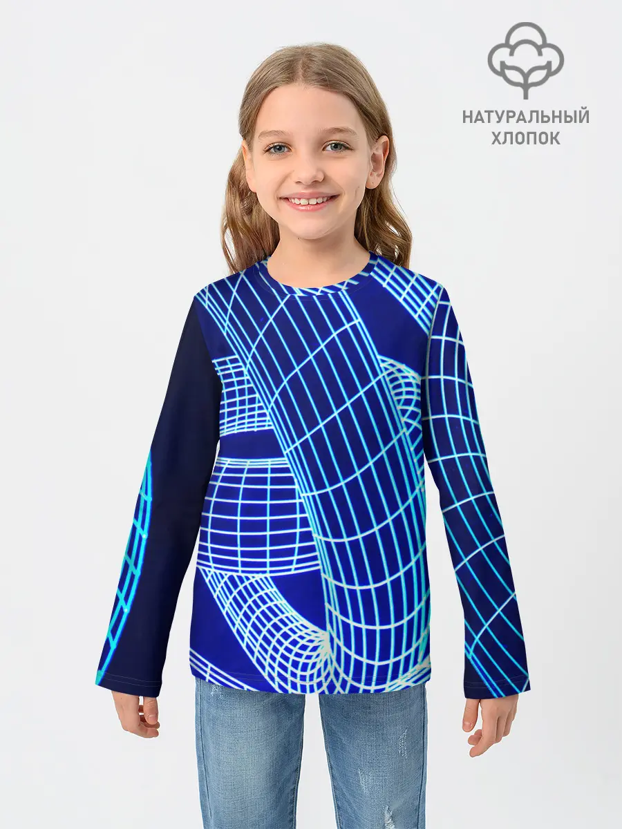 Детский лонгслив / НЕОНОВАЯ СПИРАЛЬ