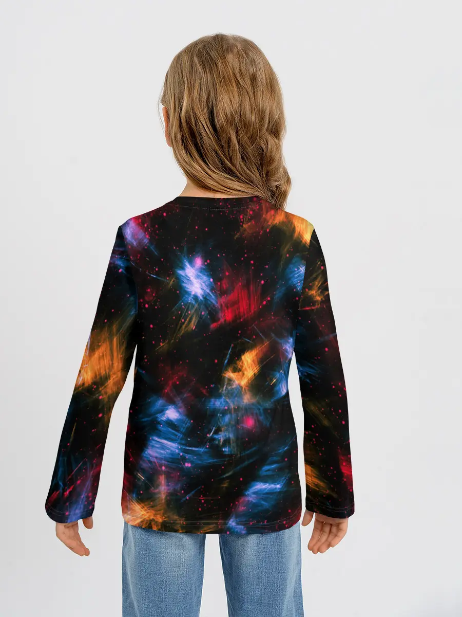 Детский лонгслив / КОСМИЧЕСКИЕ ВОЛНЫ