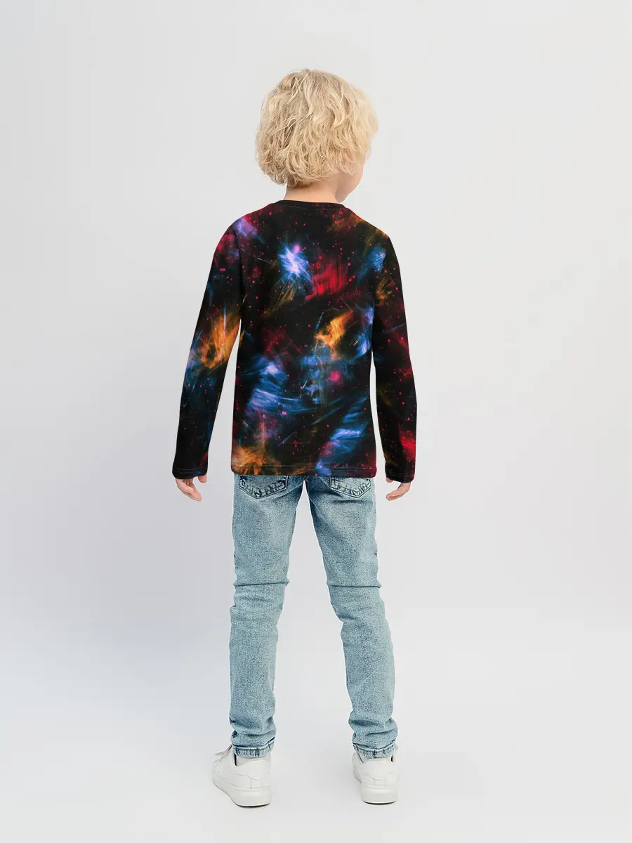 Детский лонгслив / КОСМИЧЕСКИЕ ВОЛНЫ