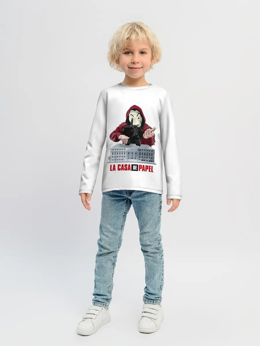 Детский лонгслив / БУМАЖНЫЙ ДОМ