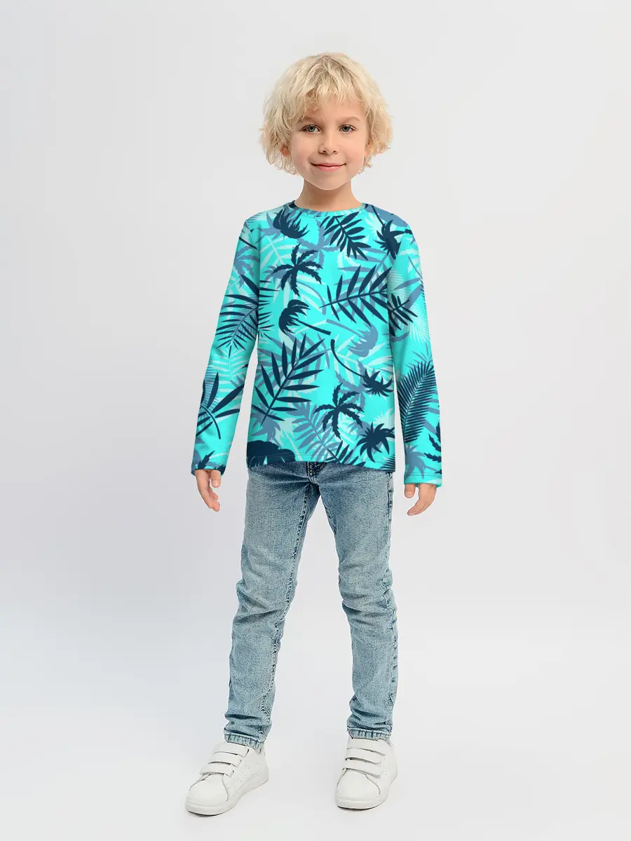 Детский лонгслив / ТРОПИЧЕСКИЕ ПАЛЬМЫ.