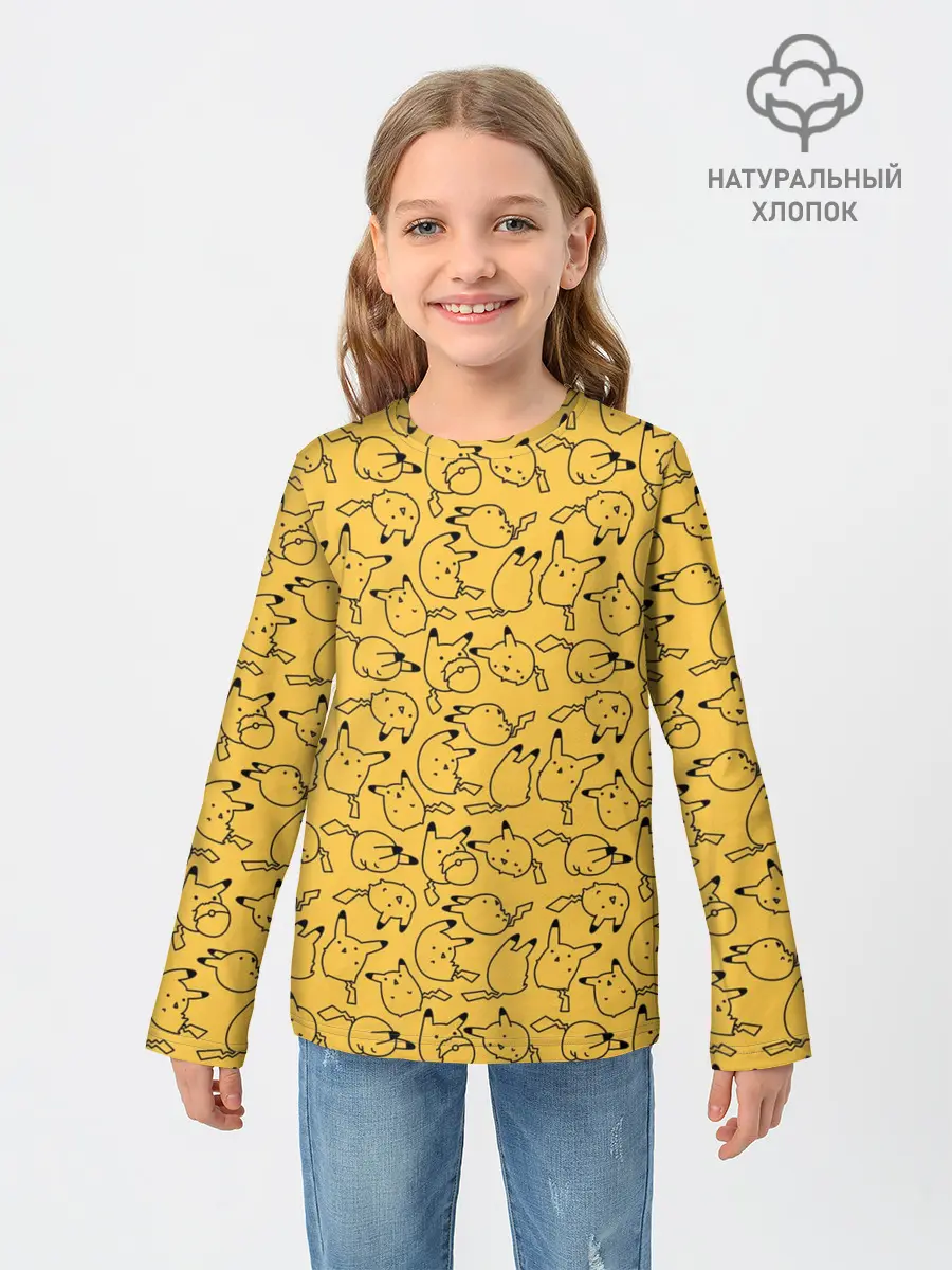 Детский лонгслив / Покемон Пикачу