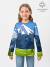 Детский лонгслив / Горы пейзаж природа вектор