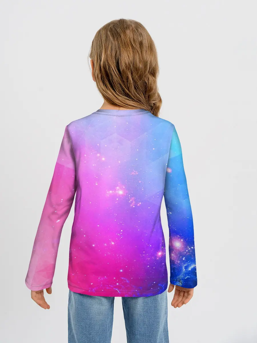 Детский лонгслив / Котик На Луне