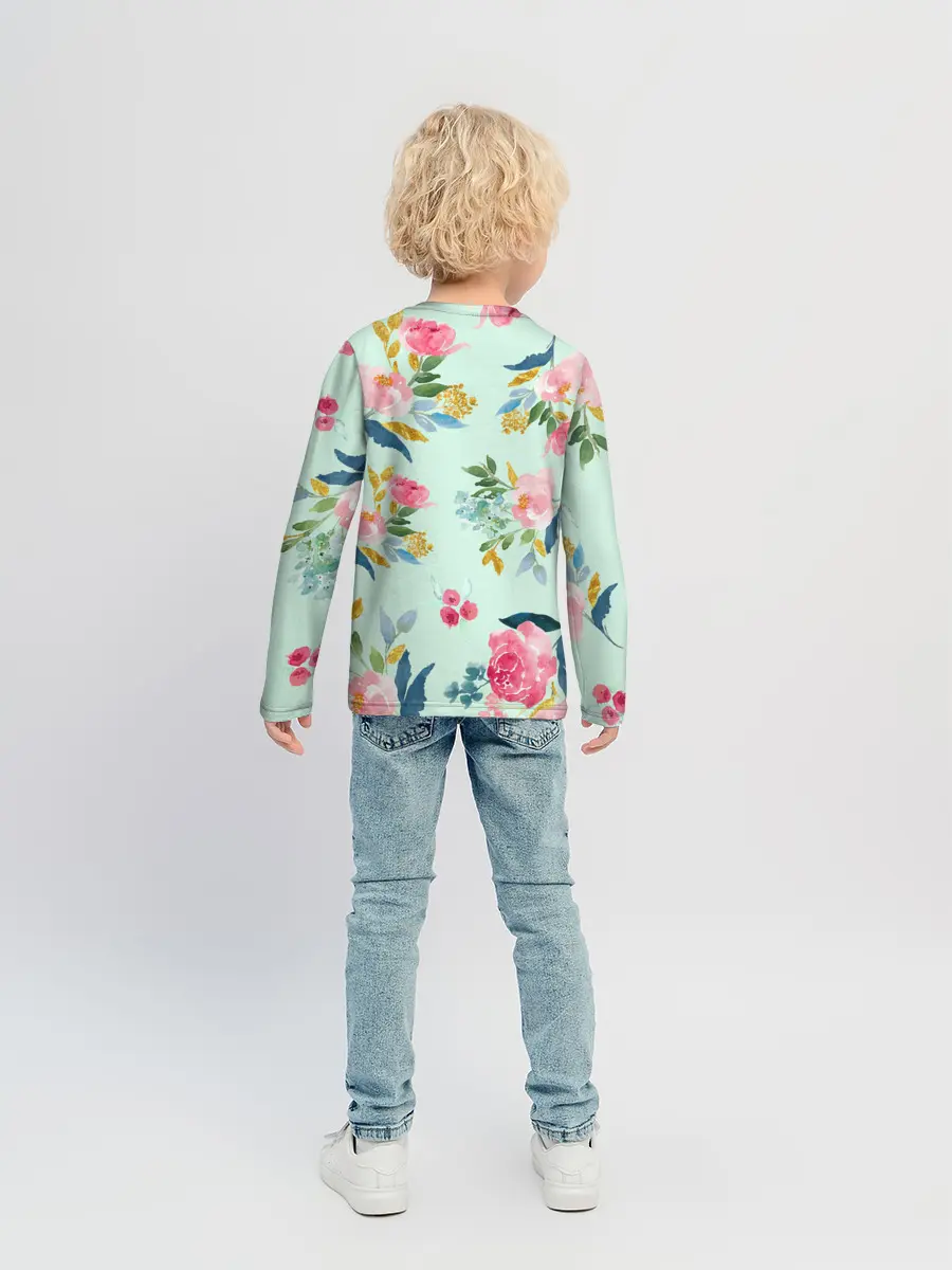 Детский лонгслив / Цветы