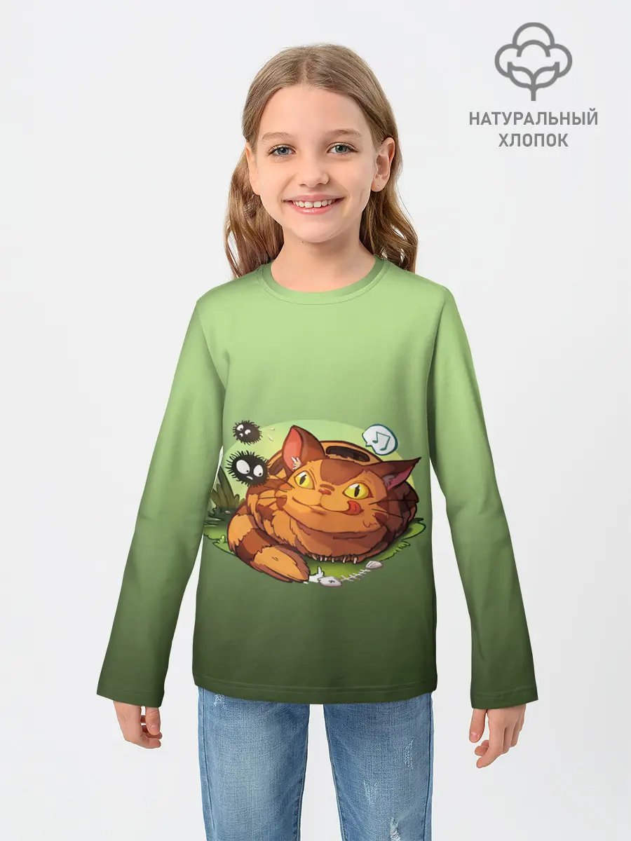 Детский лонгслив / Catbus Studio Ghibli Котобус