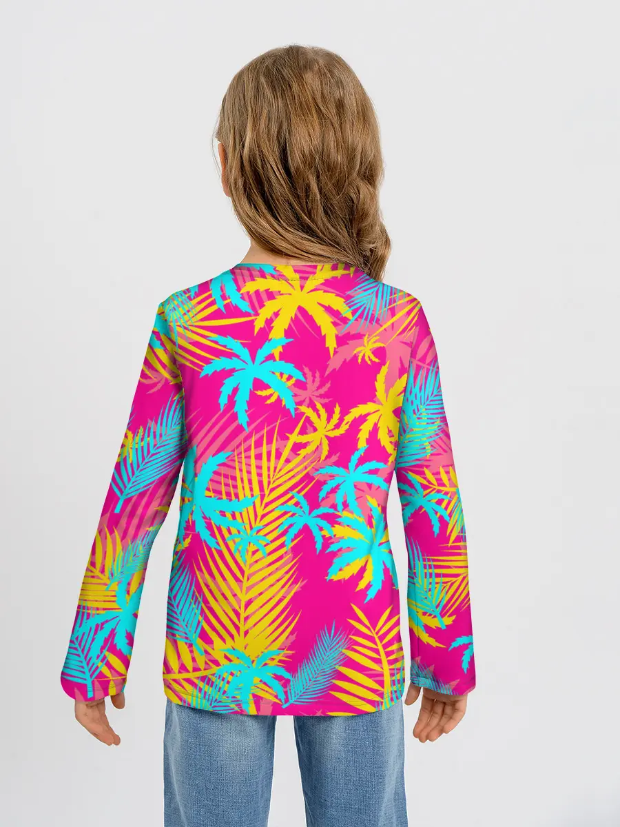 Детский лонгслив / НЕОНОВЫЕ ПАЛЬМЫ / НЕОН / NEON