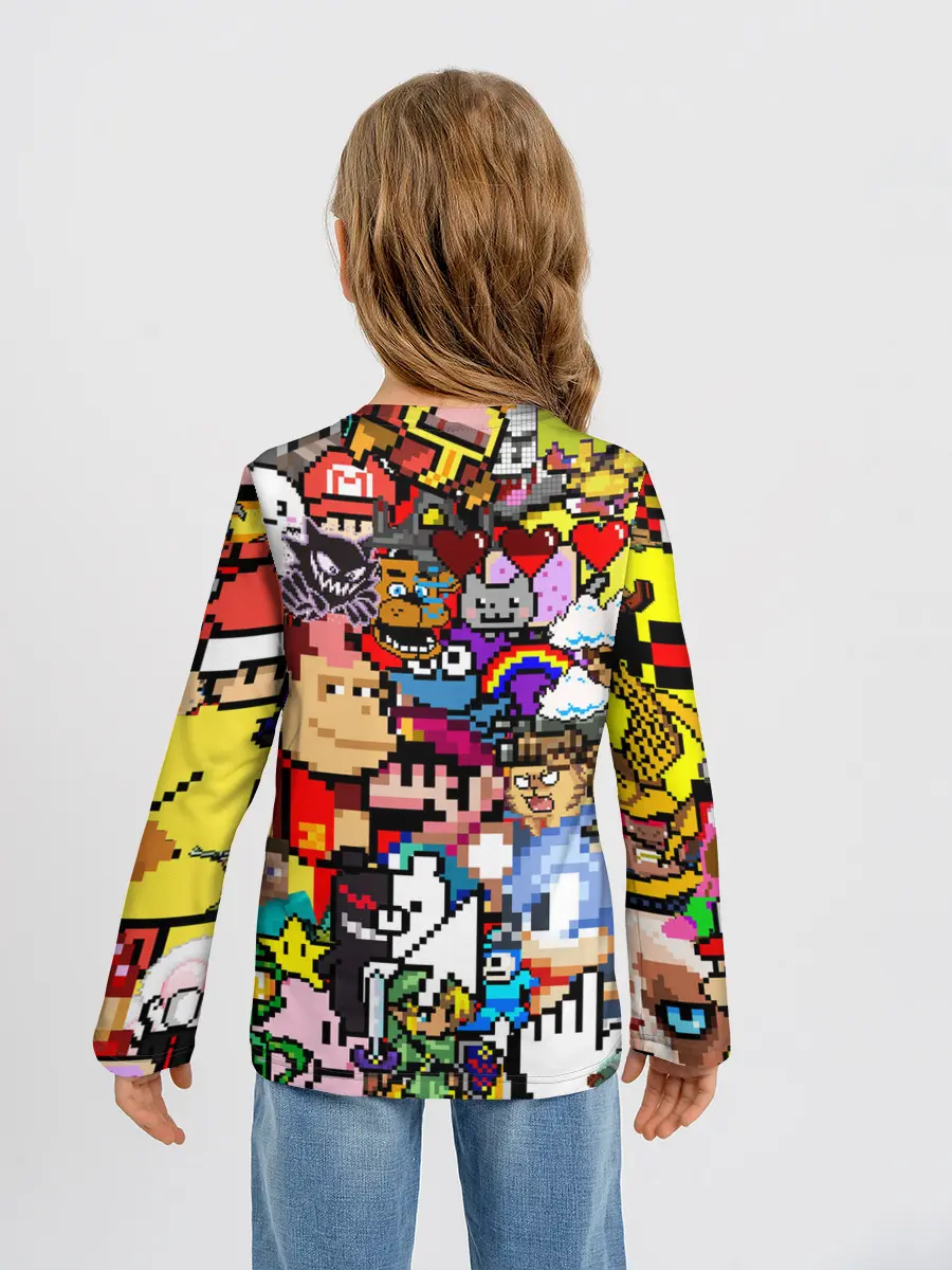 Детский лонгслив / Pixel