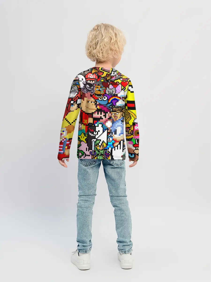 Детский лонгслив / Pixel