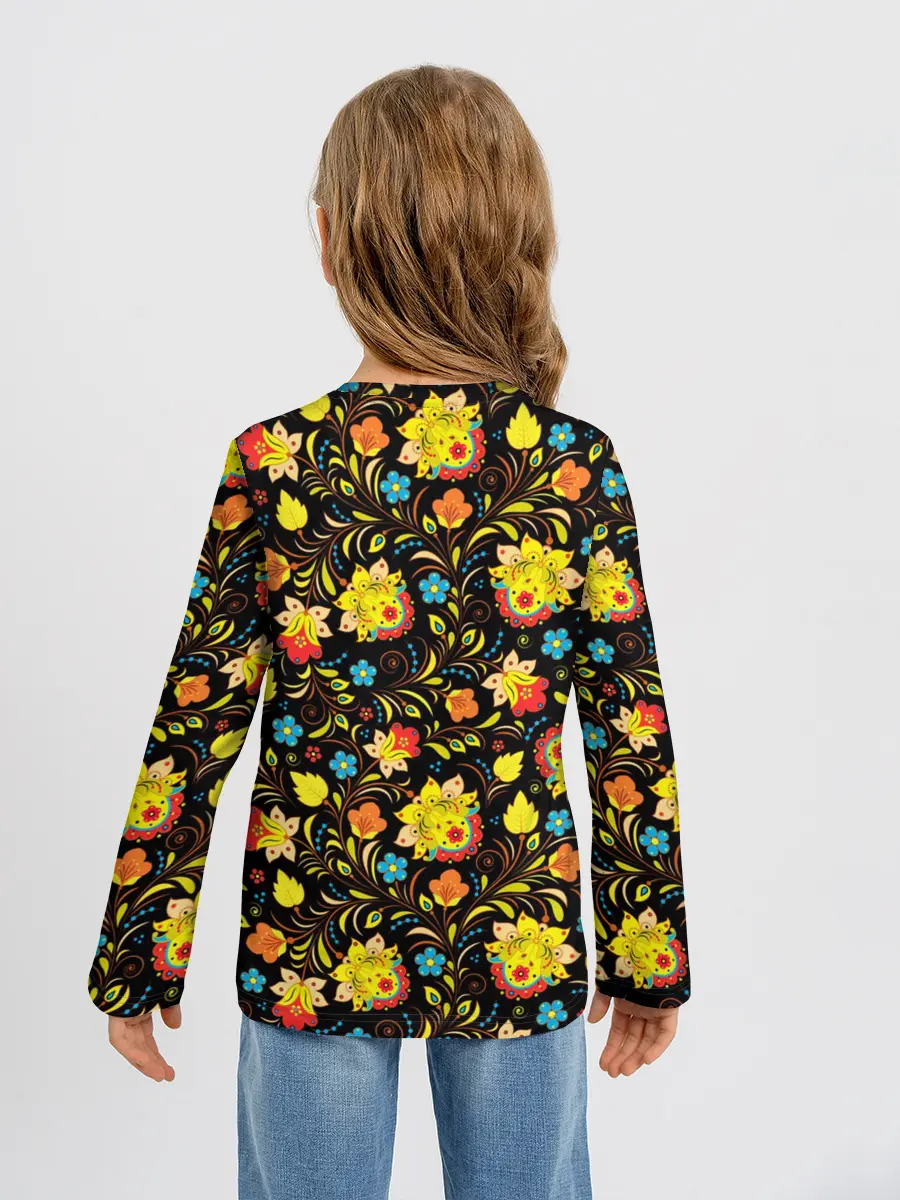 Детский лонгслив / Яркая Хохлома