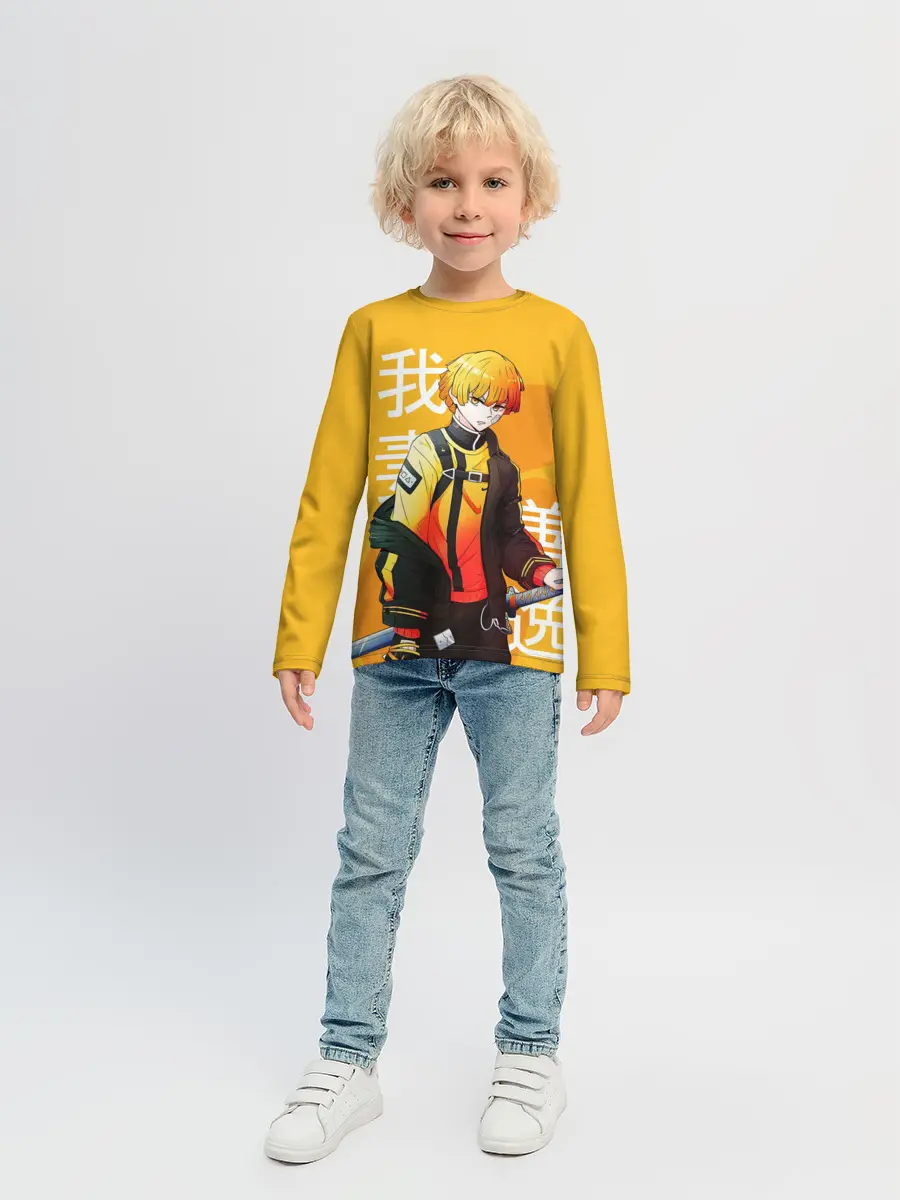 Детский лонгслив / Зеницу Агацума с клинком