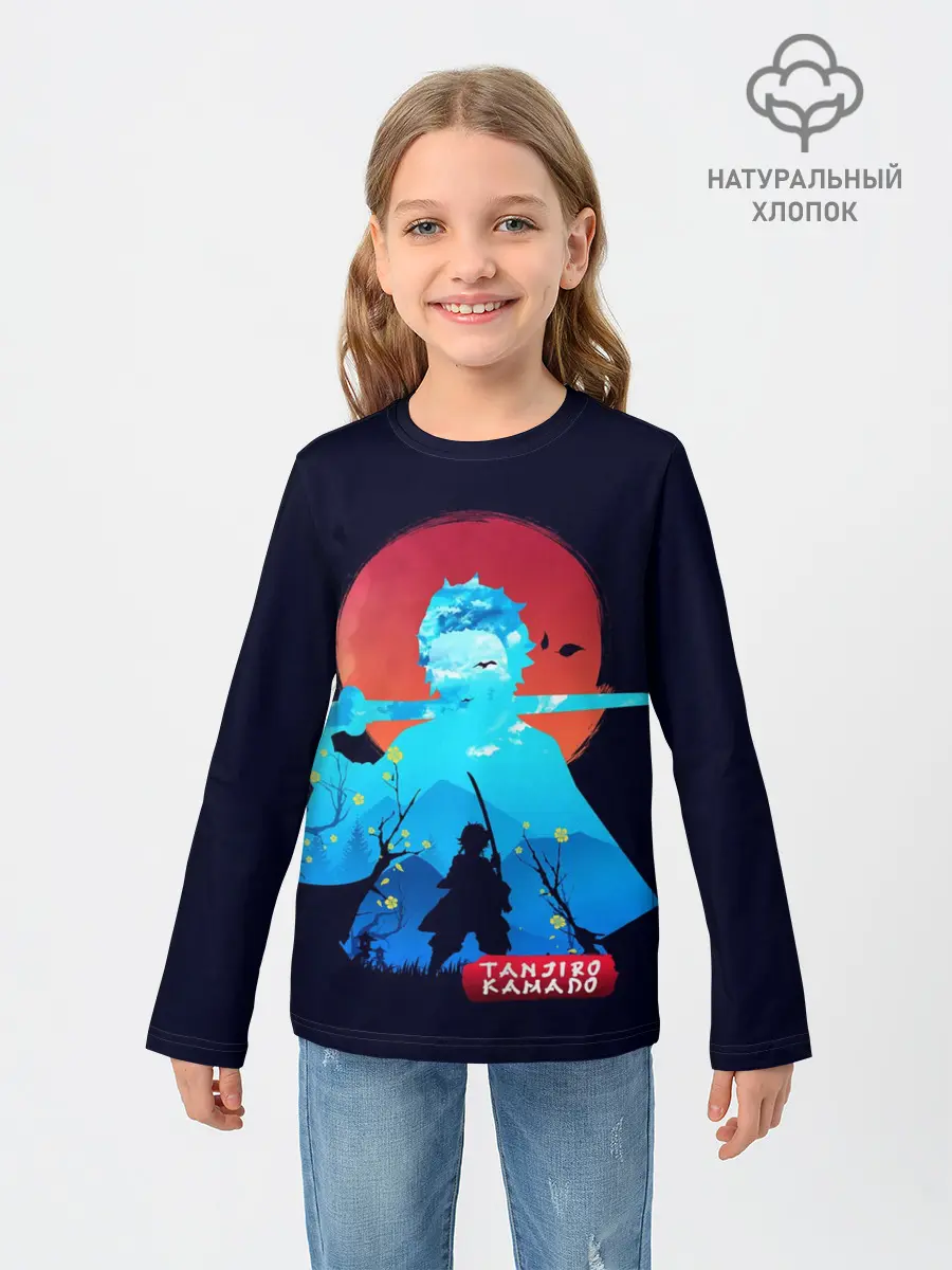 Детский лонгслив / Kamado Tanjiro клинок