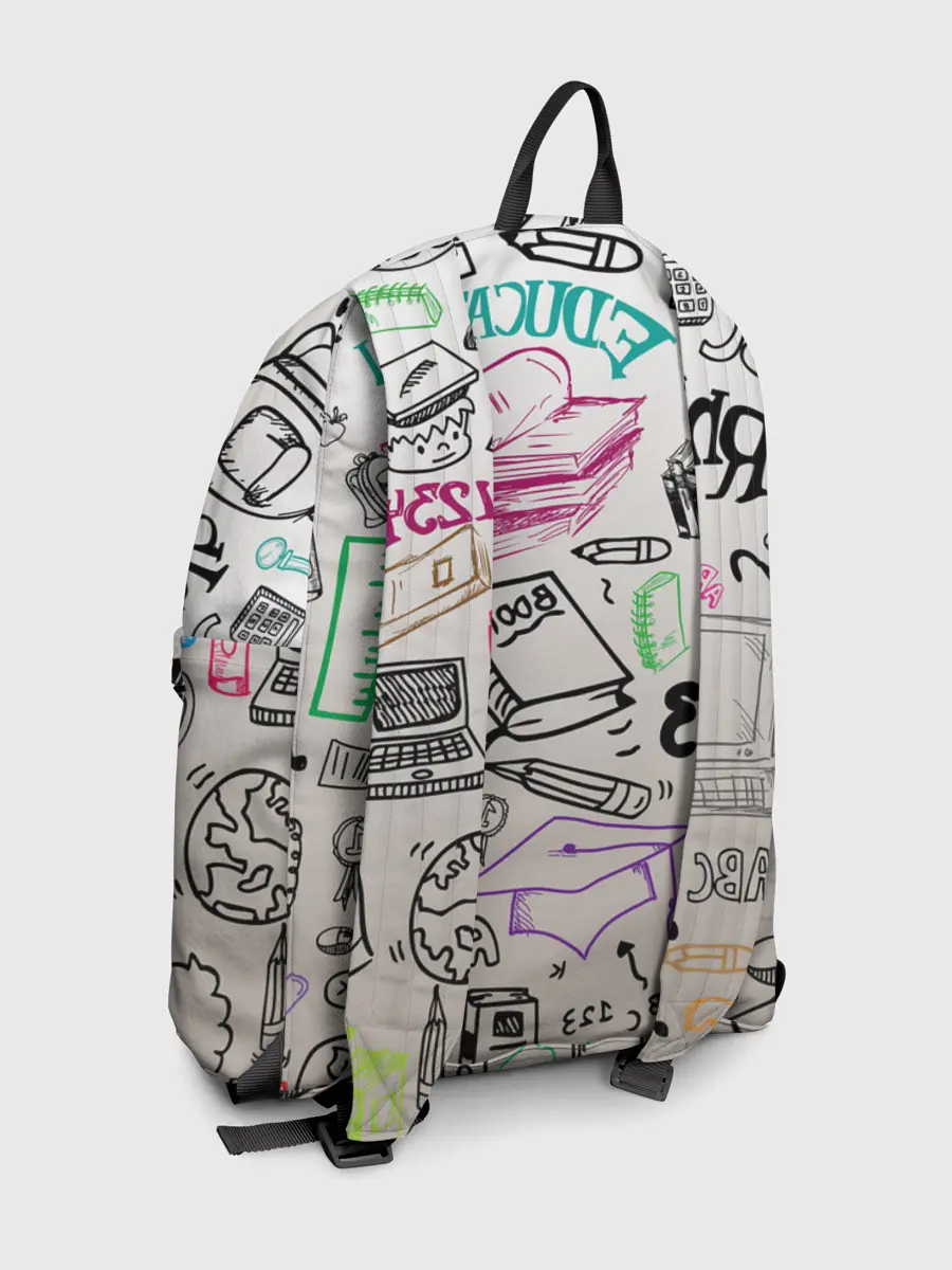 Рюкзак джинсовый / учеба узор