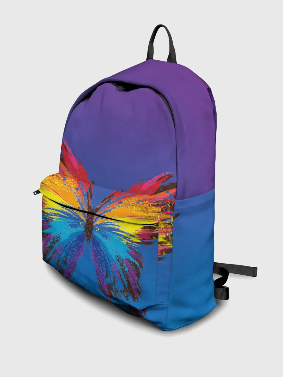 Рюкзак джинсовый / красочная бабочка