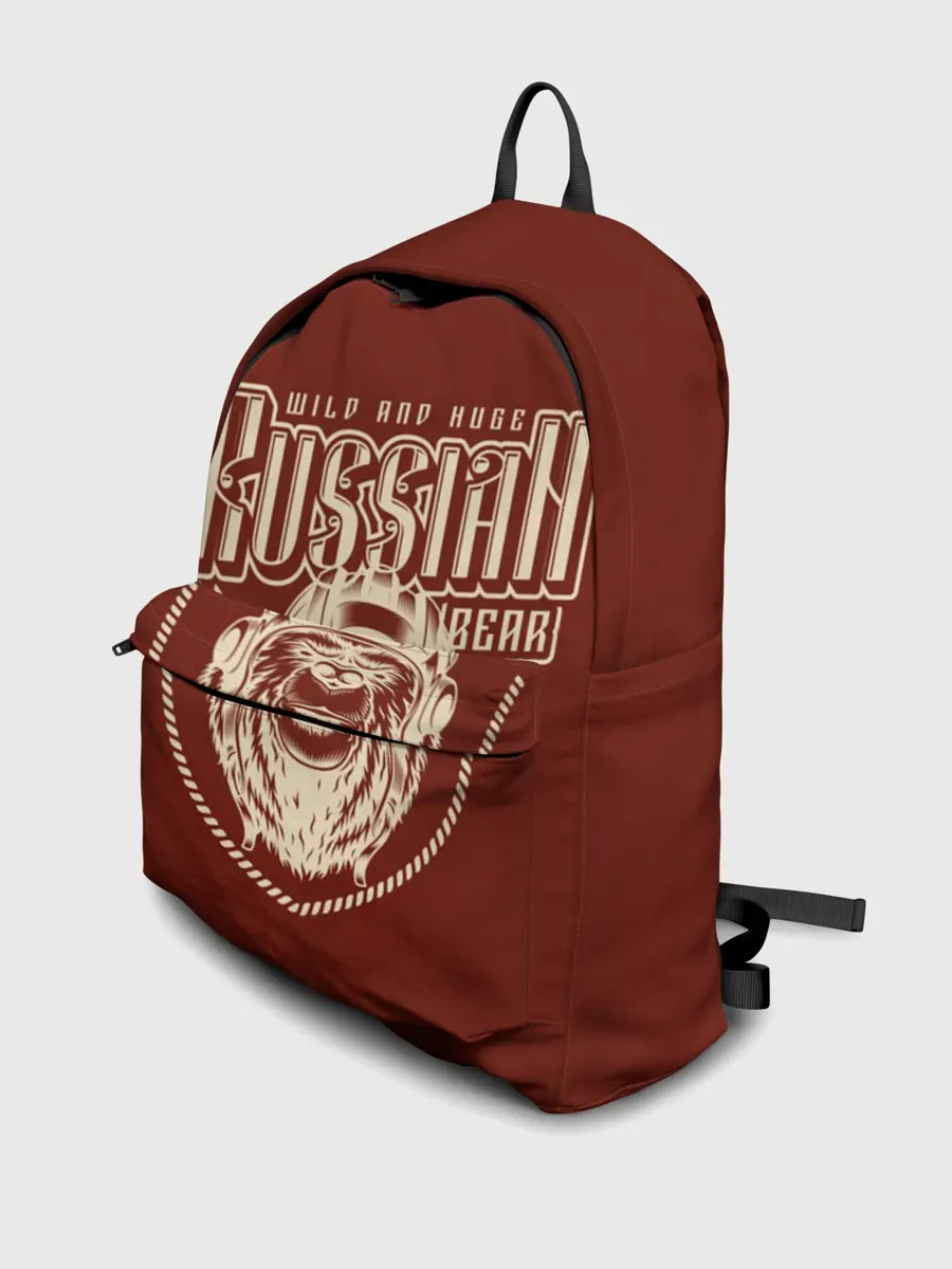 Рюкзак джинсовый / Русский медведь танкист