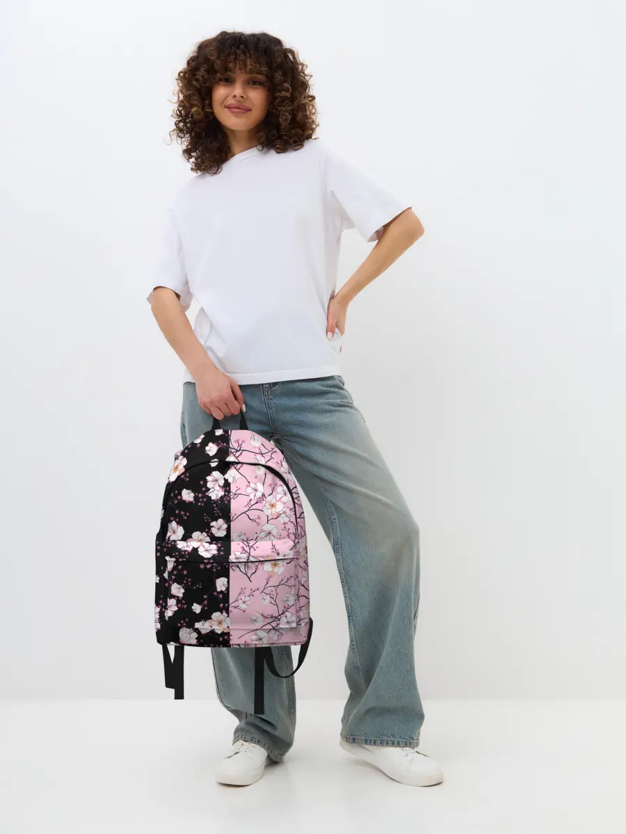 Рюкзак джинсовый / САКУРА | SAKURA | ВИШНЯ