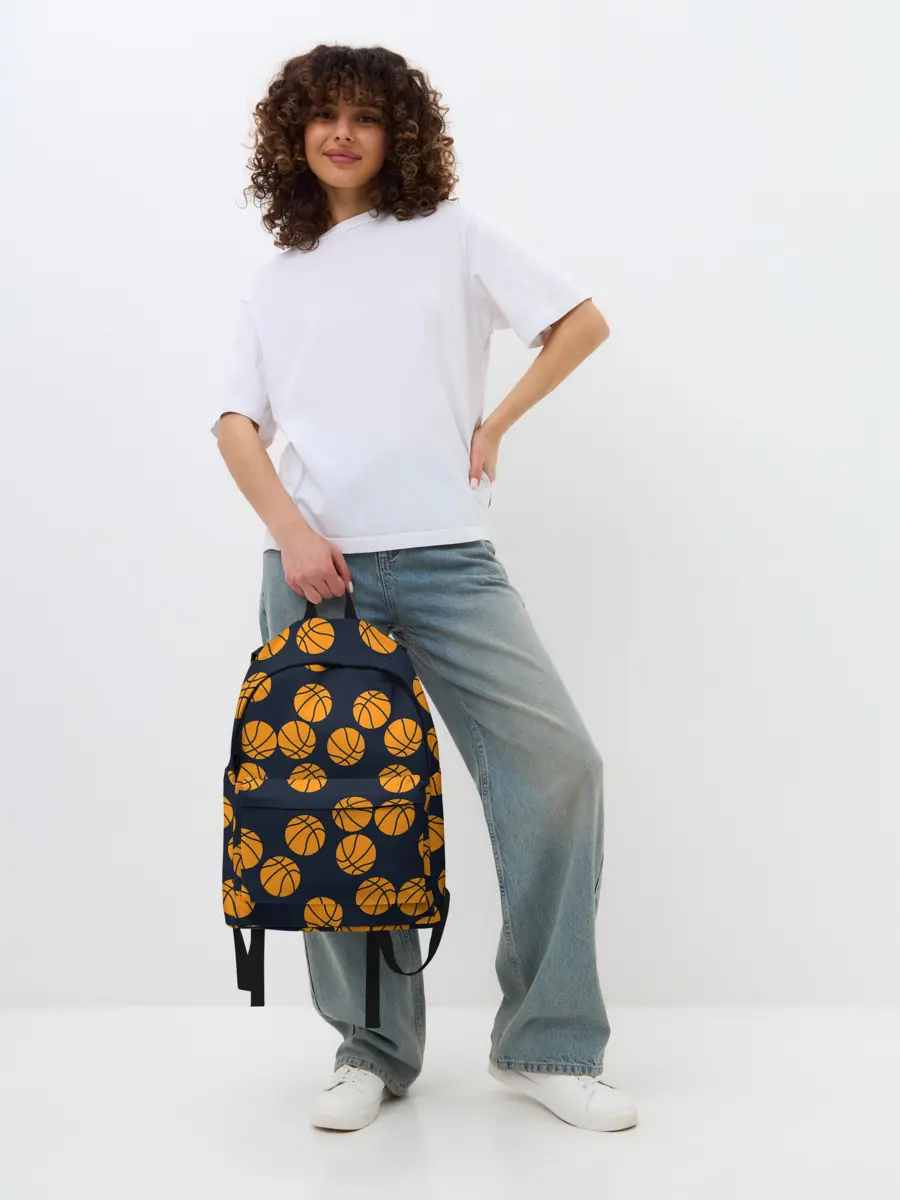 Рюкзак джинсовый / Баскетбольные мячи