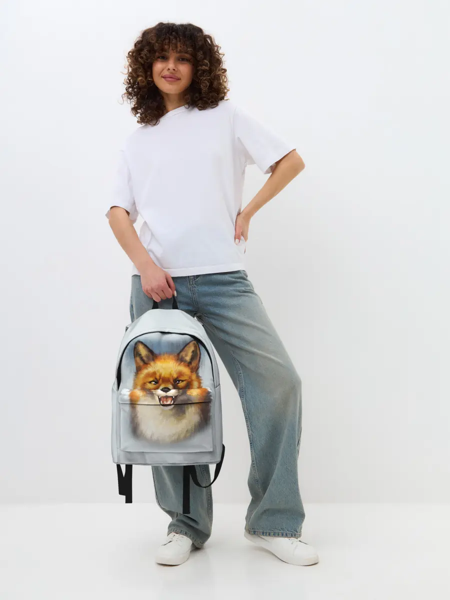 Рюкзак джинсовый / Рыжая лиса