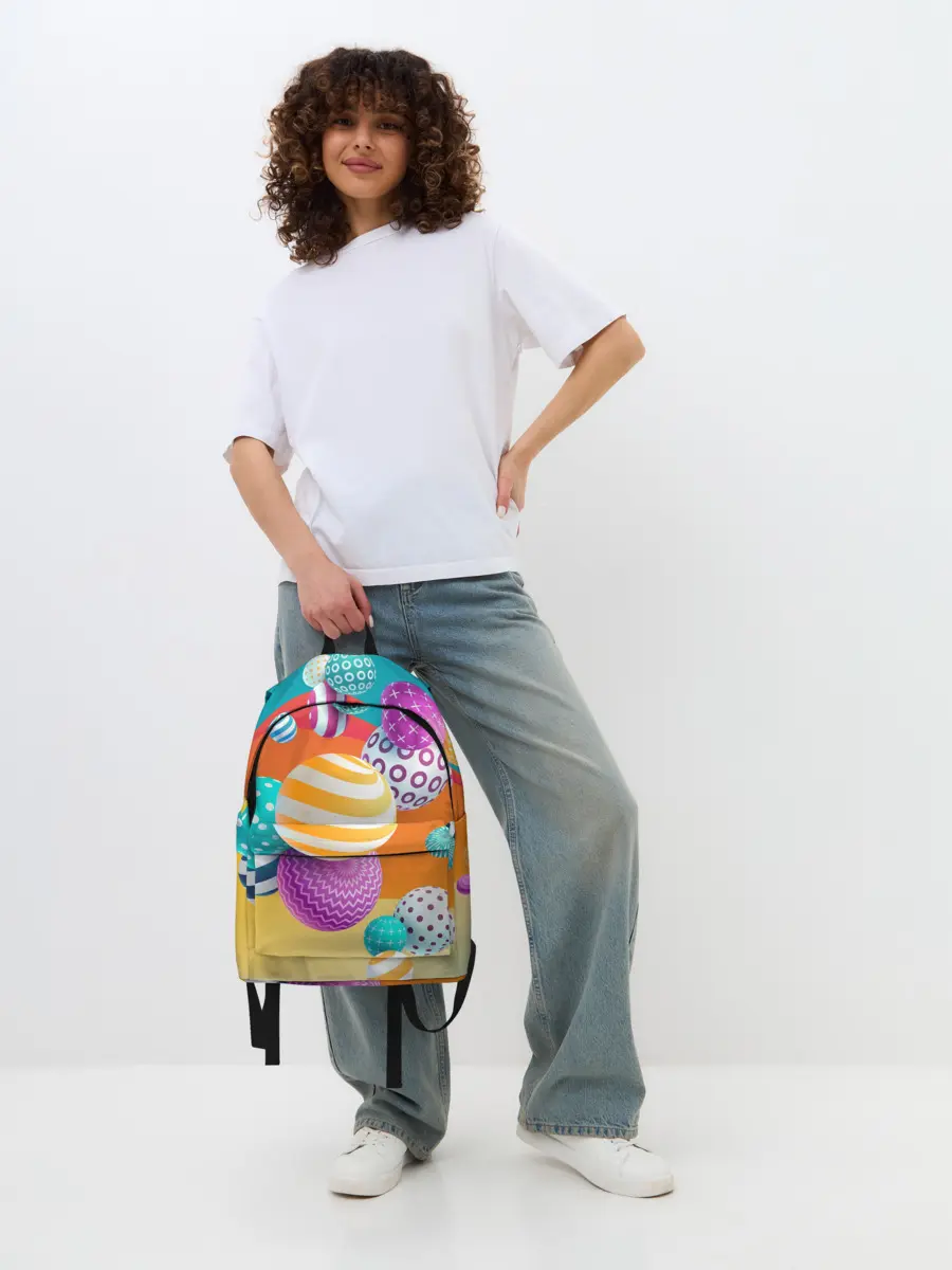 Рюкзак джинсовый / Мячики