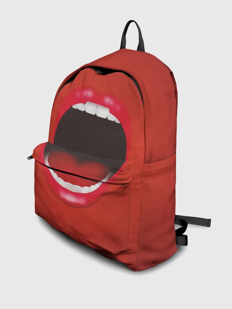 Рюкзак джинсовый / Губы с языком