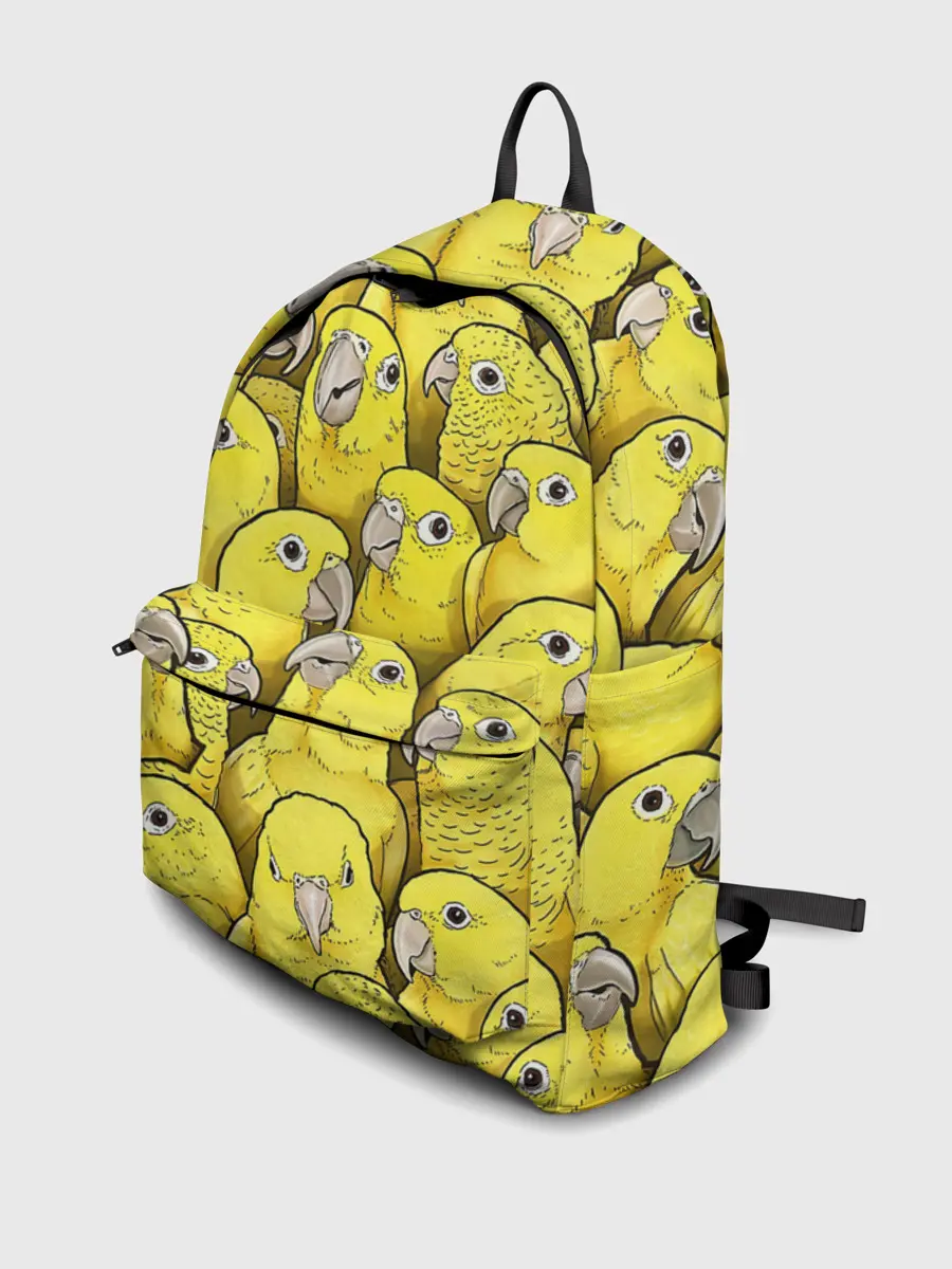 Рюкзак джинсовый / Попугаи