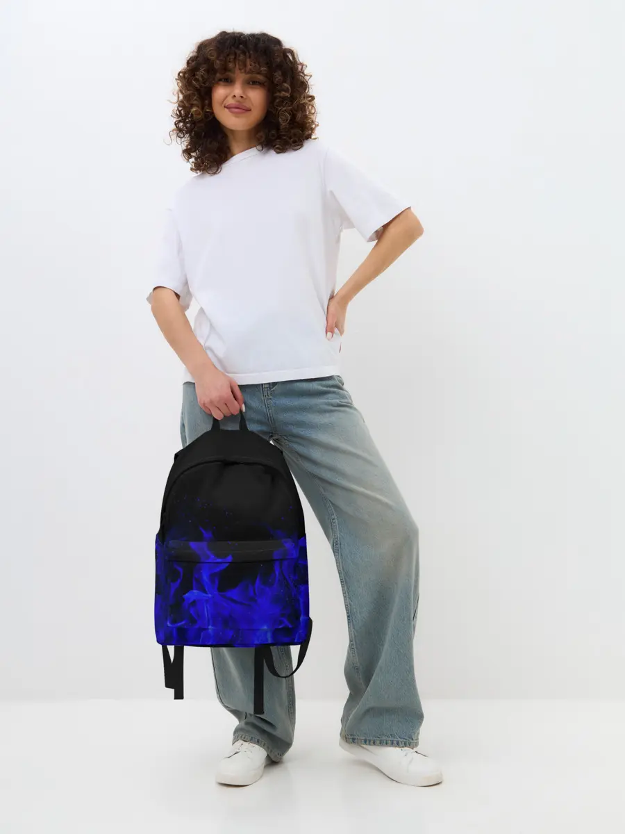 Рюкзак джинсовый / Синий Огонь