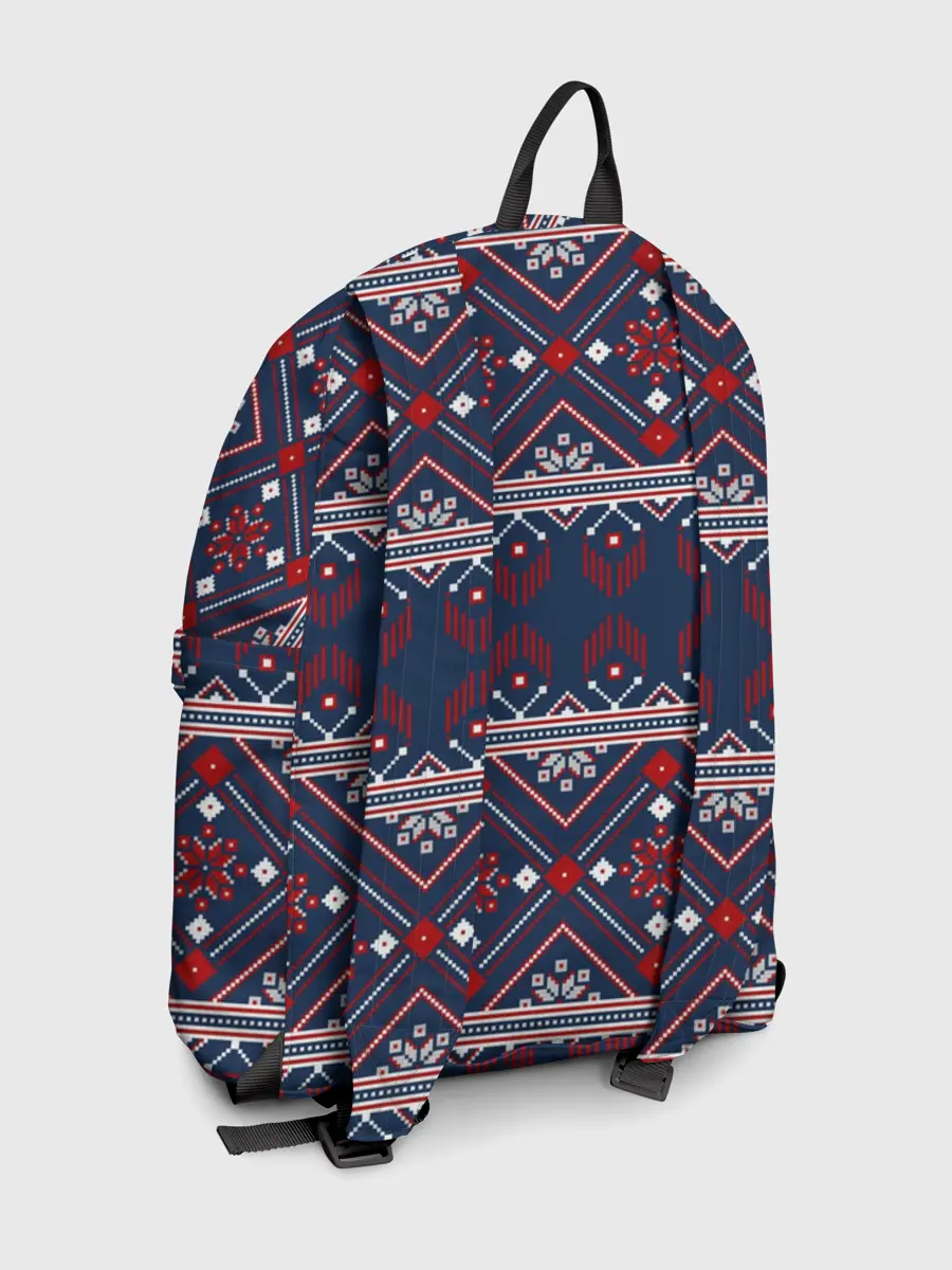 Рюкзак джинсовый / Русские народные узоры