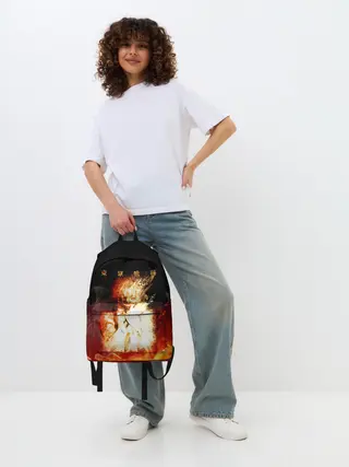 Рюкзак джинсовый / Огненый Канеки Кен