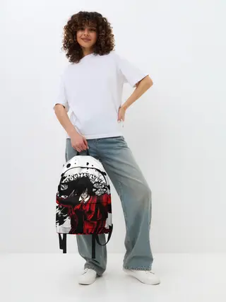 Рюкзак джинсовый / Алукард на белом фоне