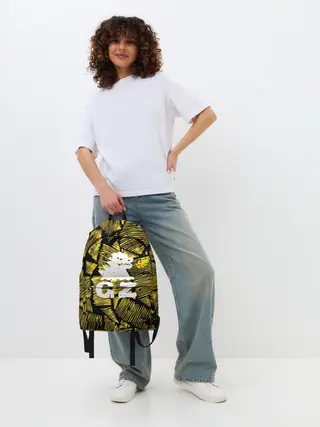 Рюкзак джинсовый / годзилла