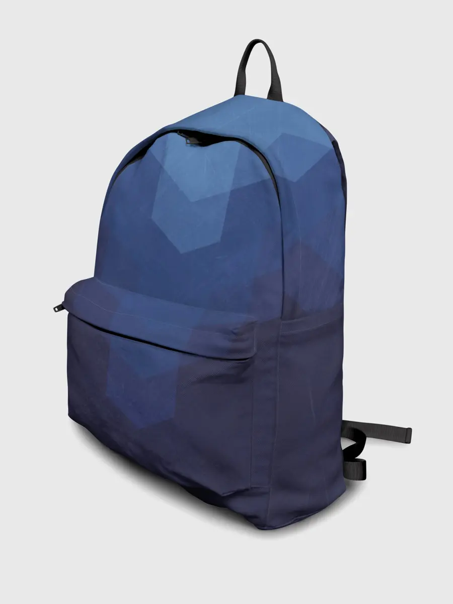 Рюкзак джинсовый / Сине-черная Геометрия Линий