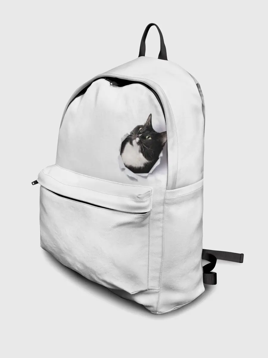 Рюкзак джинсовый / КОТ В СЕРДЦЕ