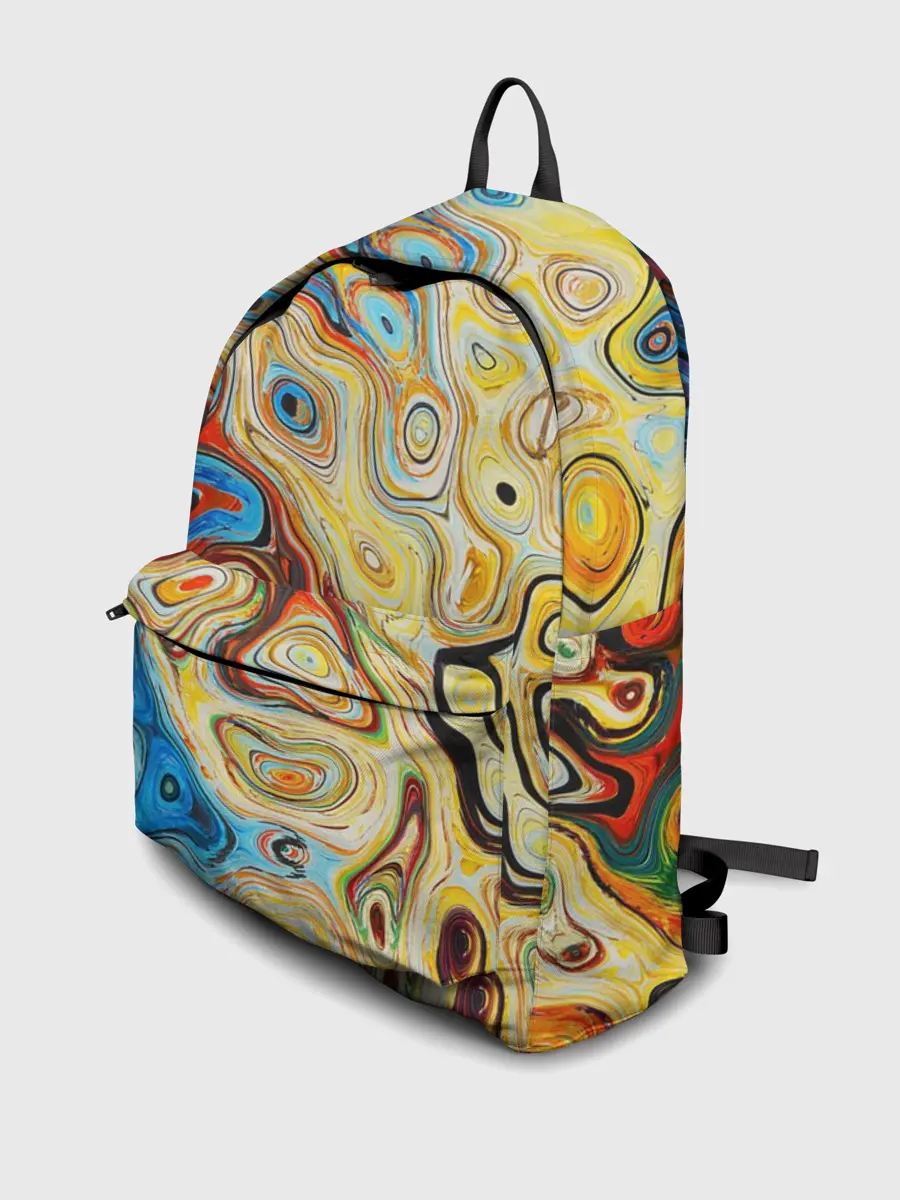 Рюкзак джинсовый / Цветные абстрактные пятна