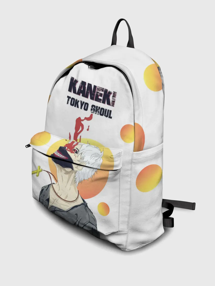 Рюкзак джинсовый / Kaneki Ken желтые круги