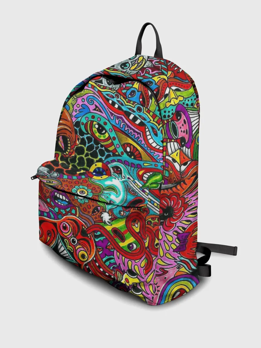 Рюкзак джинсовый / яркая абстракция