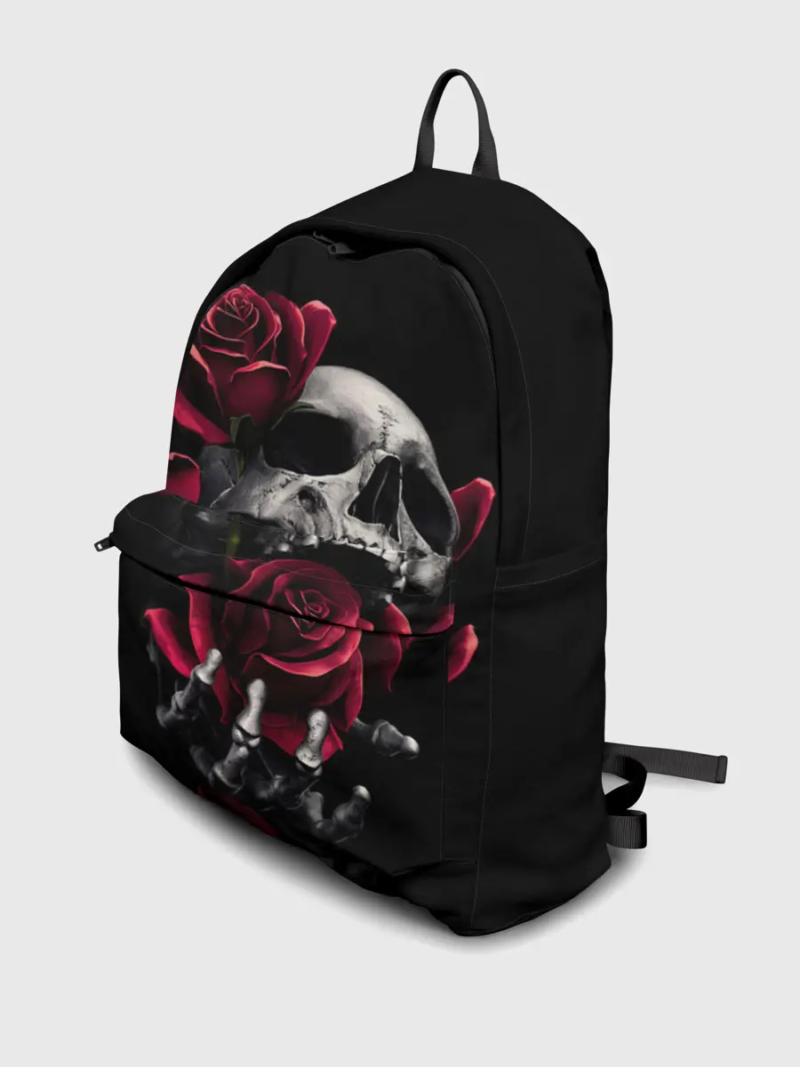 Рюкзак джинсовый / ЧЕРЕП И РОЗЫ