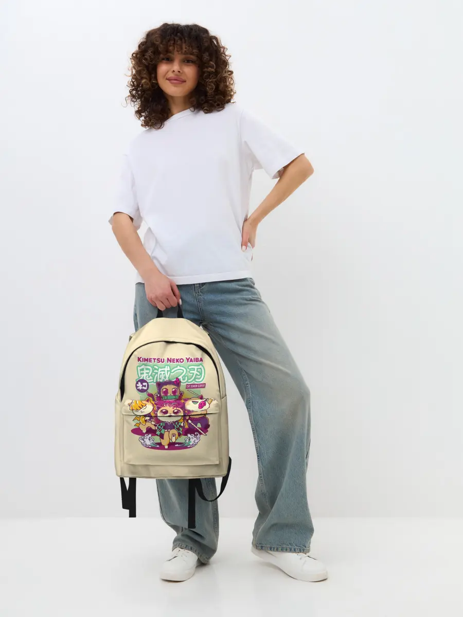 Рюкзак джинсовый / Kimetsu Neko Yaiba