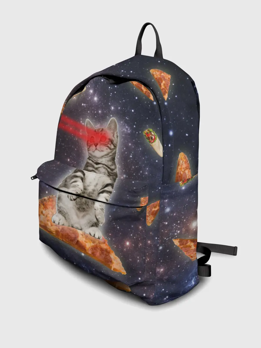 Рюкзак джинсовый / Котик в космосе