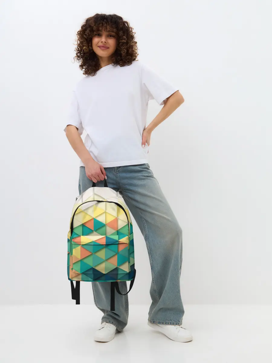 Рюкзак джинсовый / Ромбики