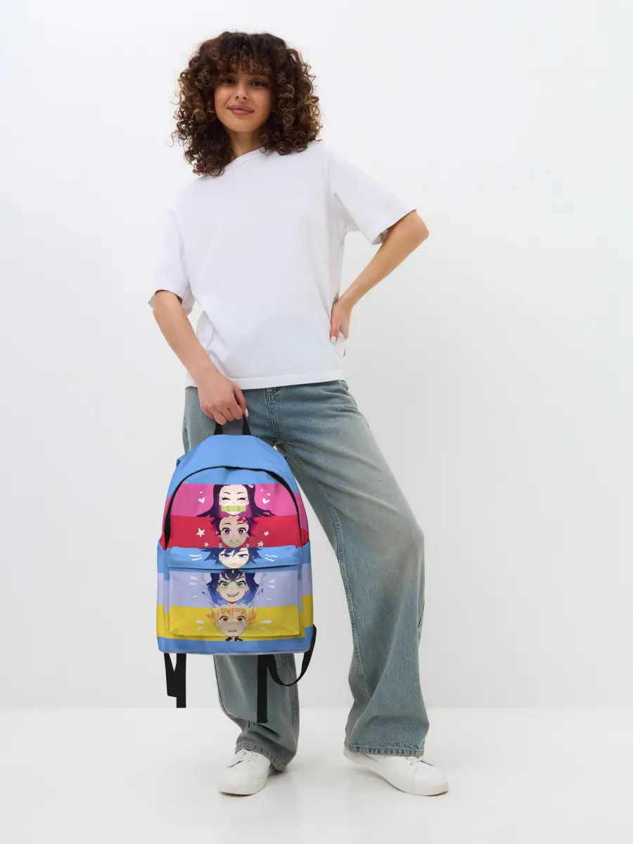 Рюкзак джинсовый / ПЕРСОНАЖИ Kimetsu no Yaiba