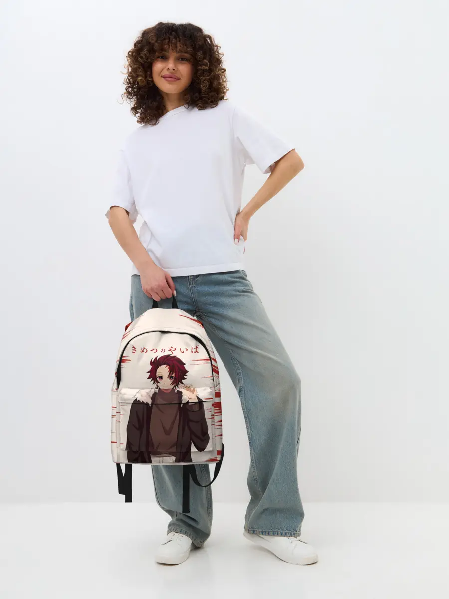 Рюкзак джинсовый / Танджиро Камадо Kimetsu no Yaiba
