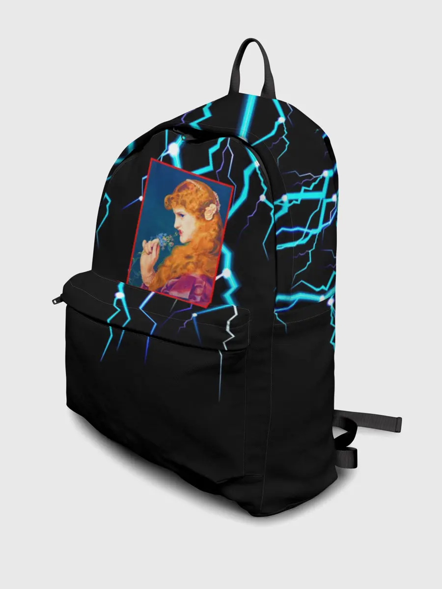 Рюкзак джинсовый / МОЛНИИ ДЕВУШКА ЦВЕТЫ