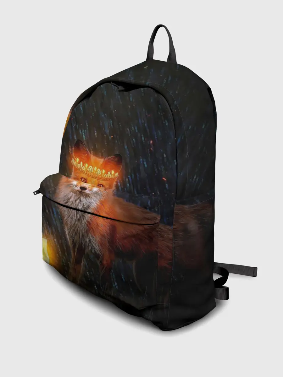 Рюкзак джинсовый / Лиса с огненной короной