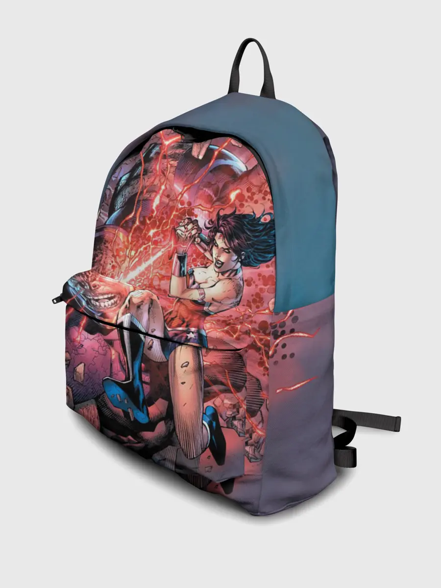 Рюкзак джинсовый / Чудо-женщина VS Дарксайд