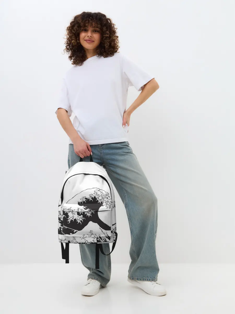 Рюкзак джинсовый / Волна Канагава Япония | Sea Wave