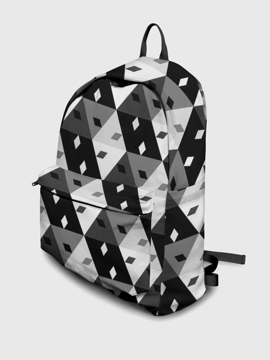 Рюкзак джинсовый / Абстрактные кубики