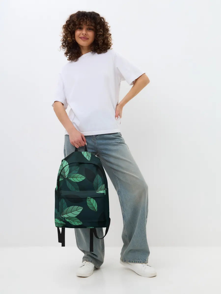 Рюкзак джинсовый / листва