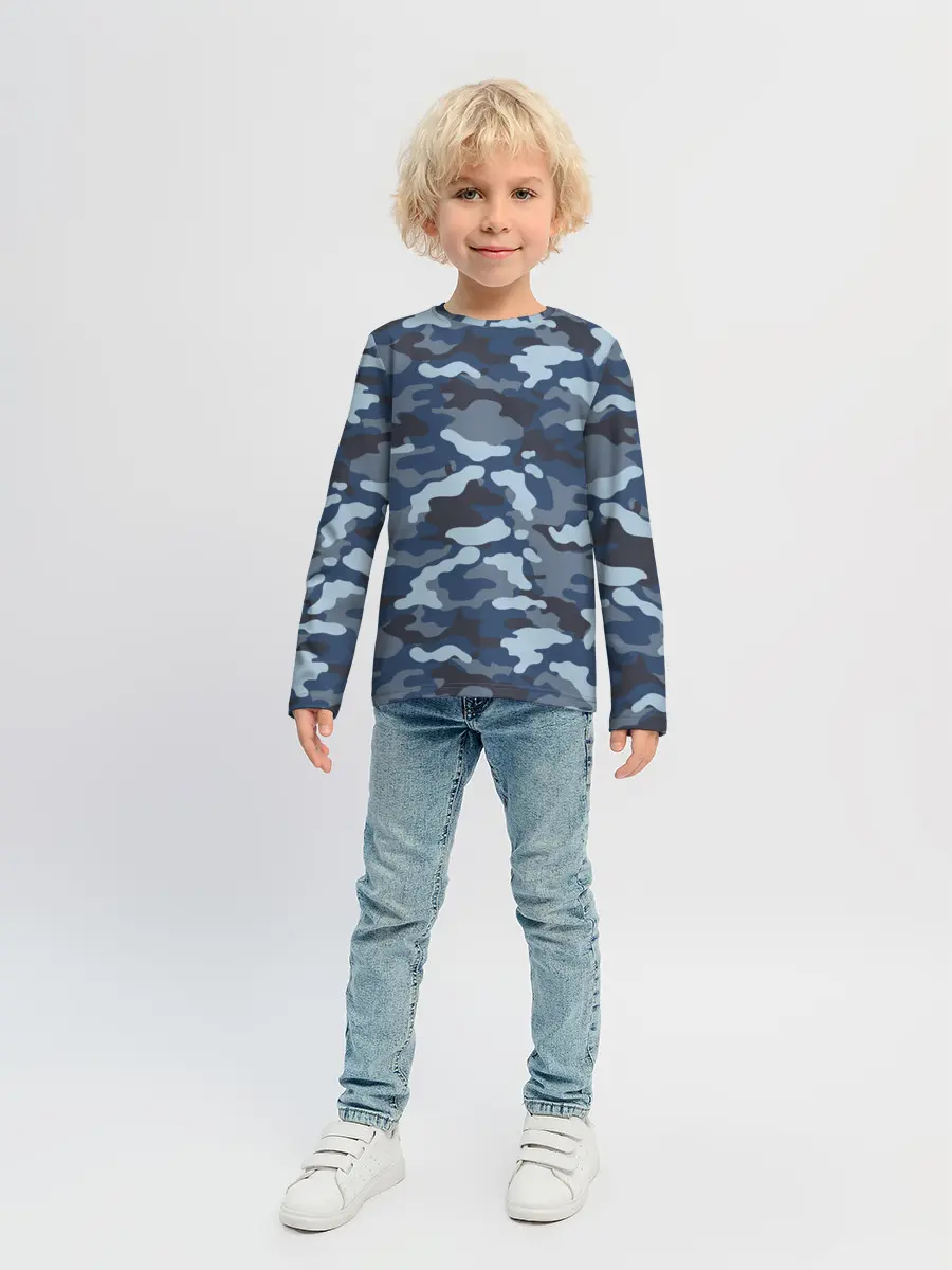 Детский лонгслив / Камуфляж МВД
