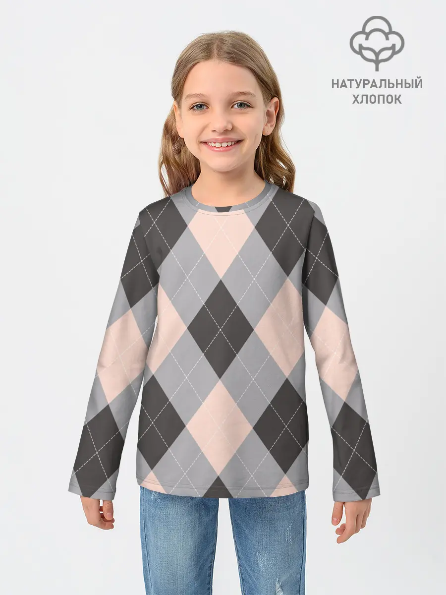 Детский лонгслив / Шотландка | Tartan